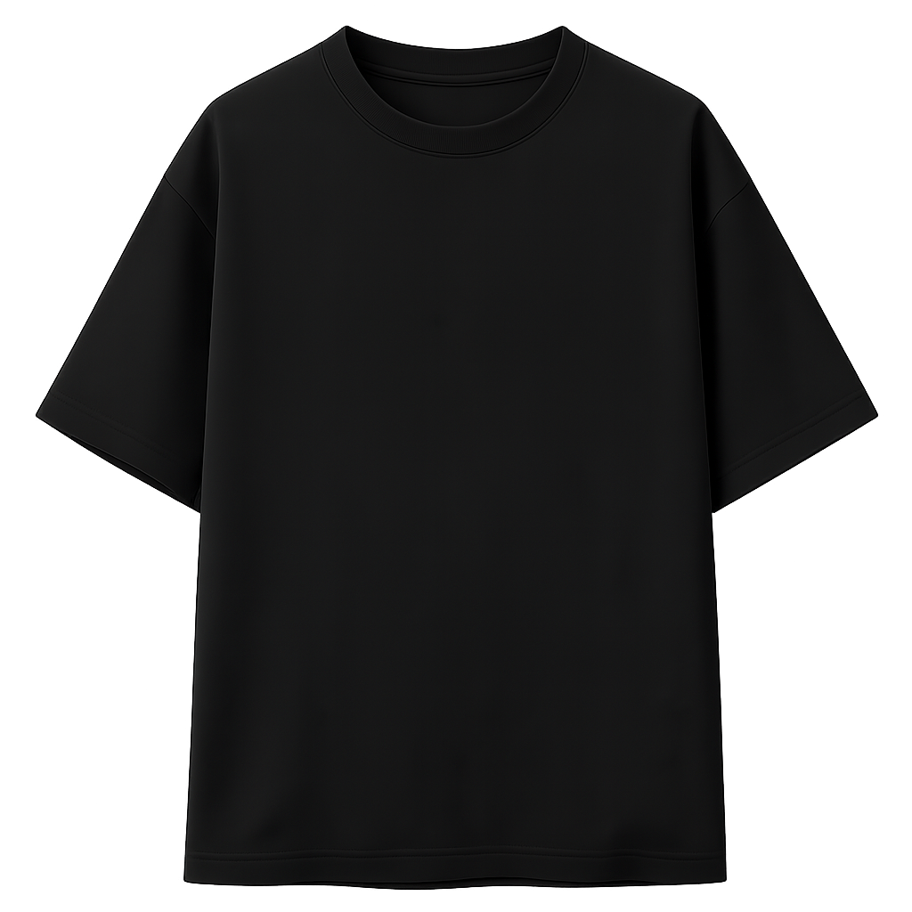 Ink Black Relaxed Fit Tee, front